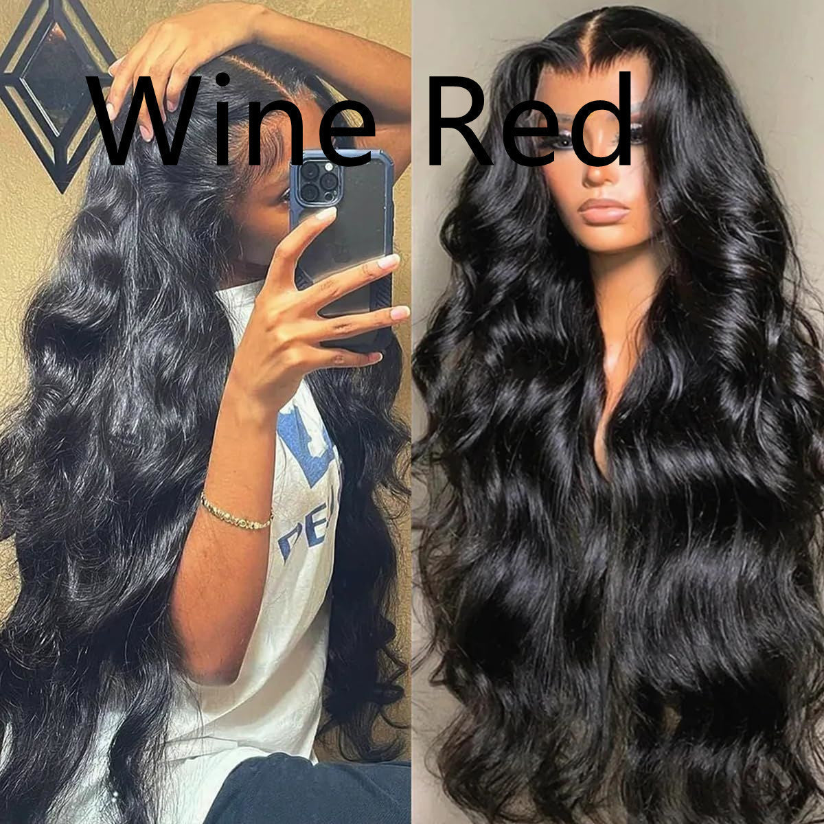 Women's Long Curly Hair Big Wave Wigs Full-head