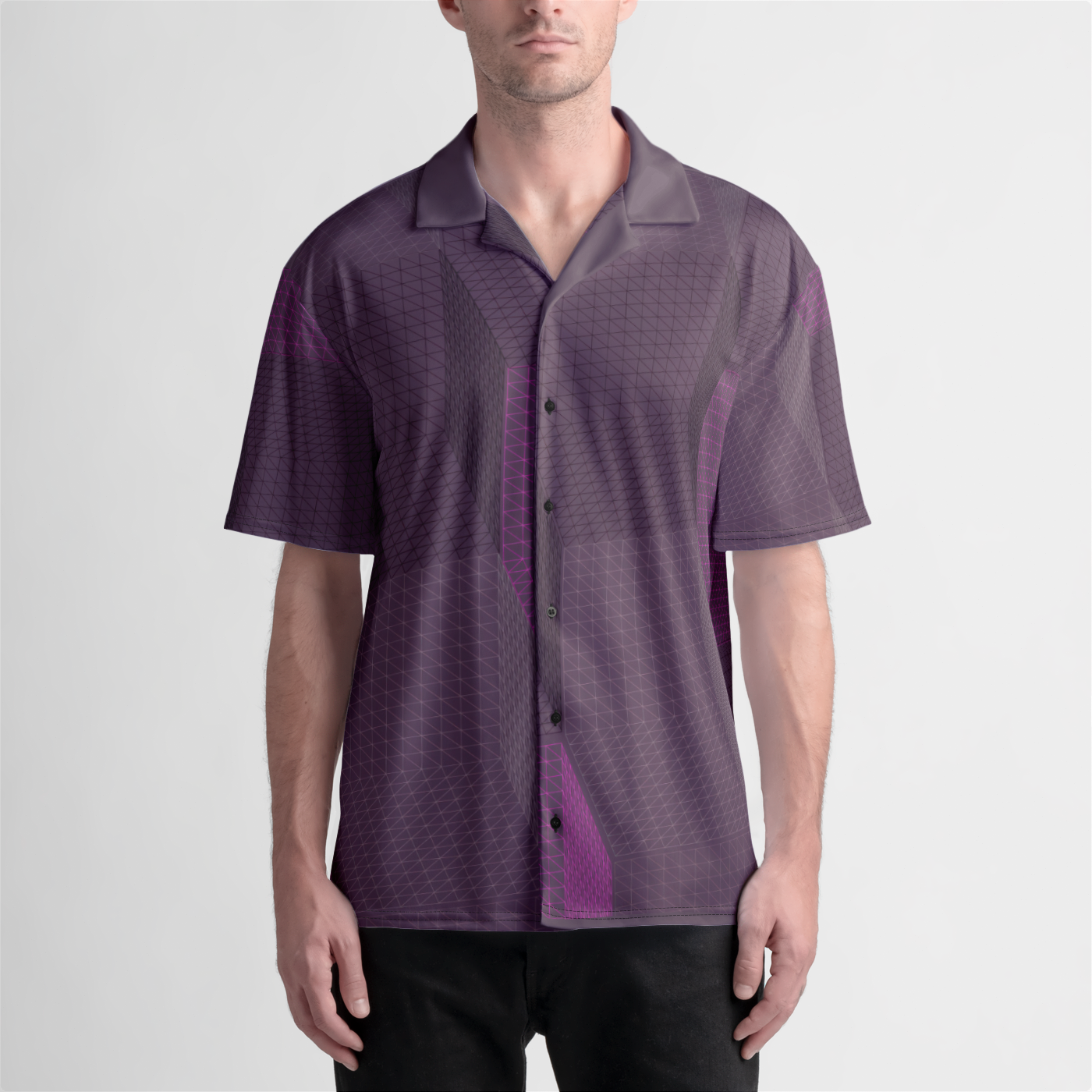 Black Cube Button Up