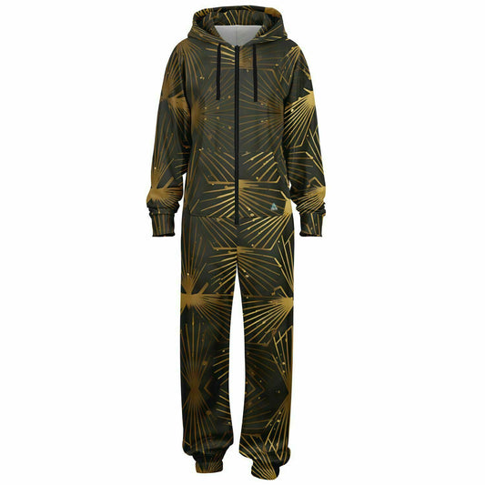 Solid Gold Hooded Jumpsuit