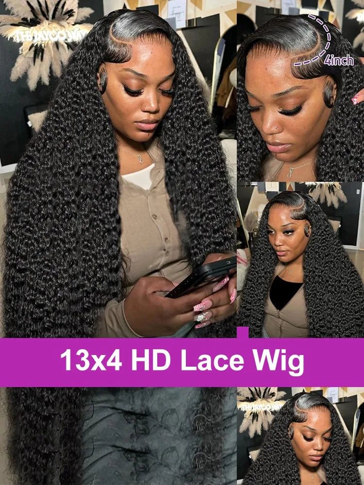 Brazilian Pre Plucked Curly Human Hair Wigs